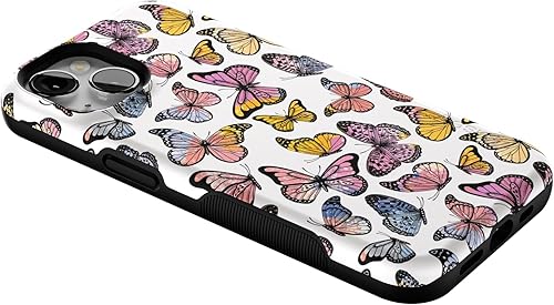 Vista 33 de Casely Funda para iPhone 13 Compatible con MagSafe Color Splash de medianoche Funda retro abstracta Color de medianoche Splash Abstracto