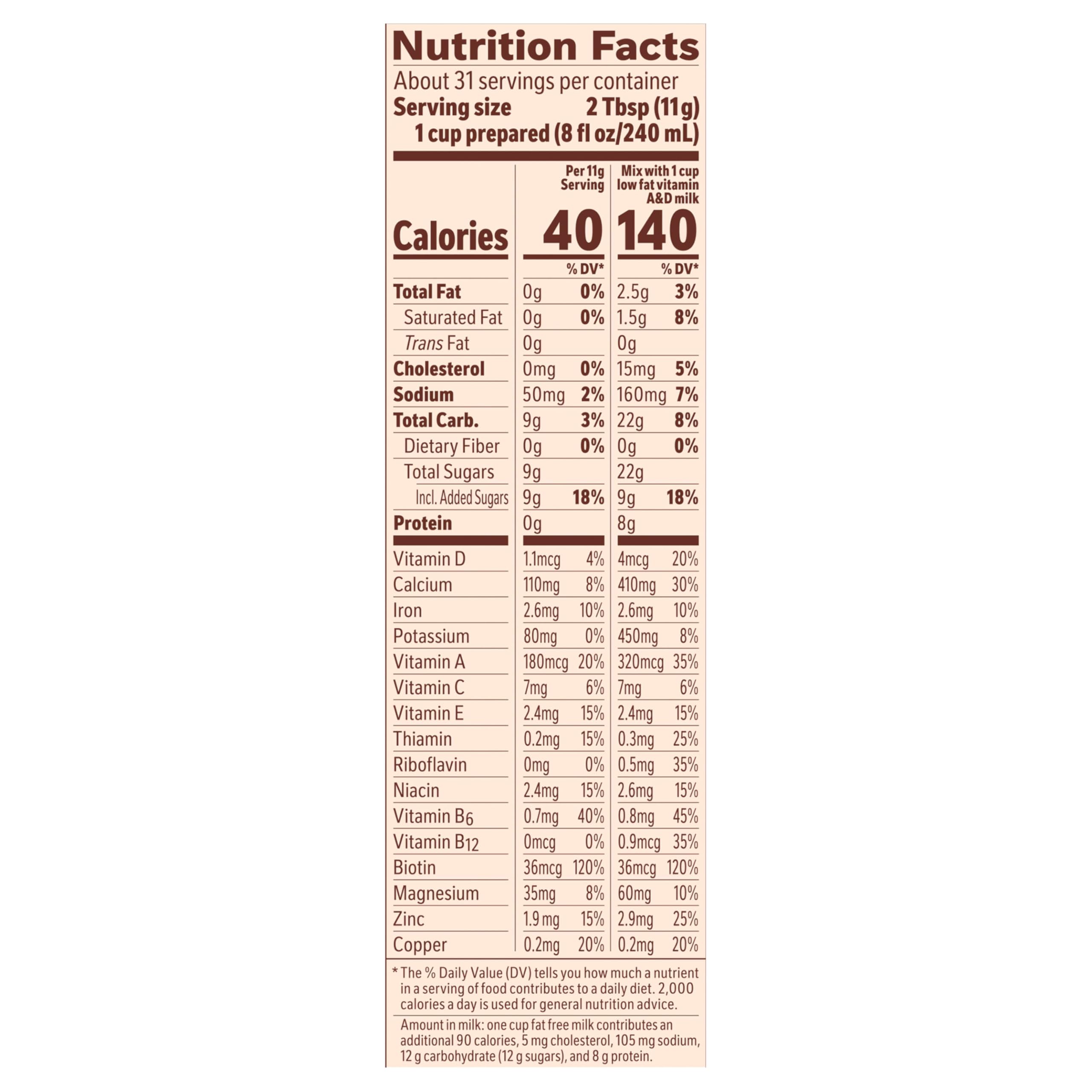 NESTLE OVALTINE Chocolate Malt Mix, 12 oz. Canister Easy to Prepare Fortified Malt Beverage