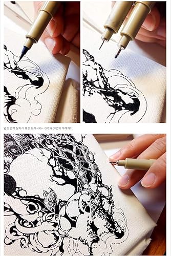 Miniatura 6 de Sakura Pigma Micron Fineliners - Bolígrafo de punta fina suave y ligera, dibujo de manga, 0.010 in, 8 bolígrafos de colores surtidos (01 color),