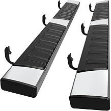 6.5 Inches Running Boards & Steps Compatible with 2004-2024 Nissan Titan & 2016-2024 Titan XD Crew Cab 4 Full Size Doors, A Pair Side Steps for Nissan Crew cab, Step Bars