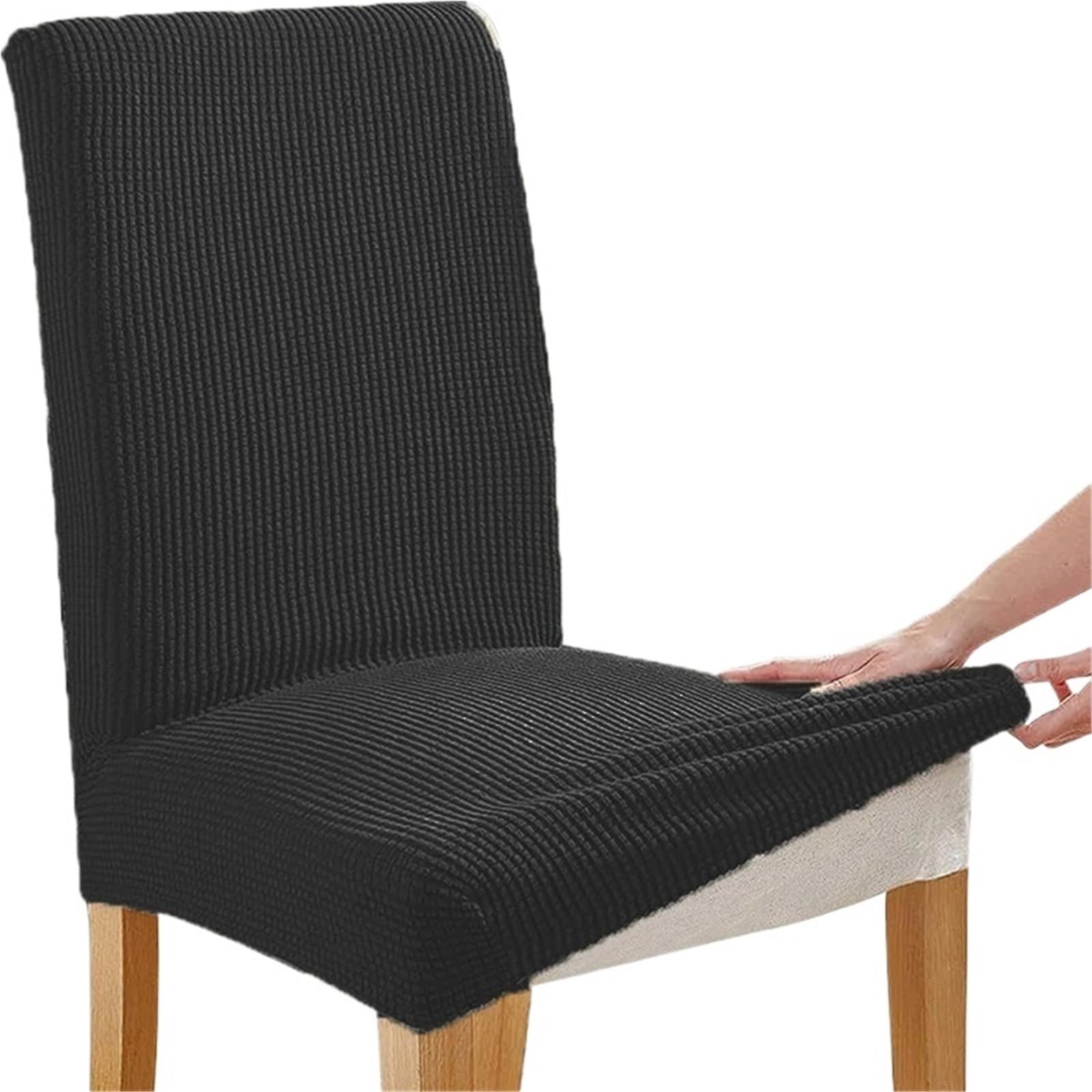 RYQZHHY Chair Cover Corn Kernel Fabric Chair Cover Stretch Long Back Covers Jacquard Dining Room Seat With