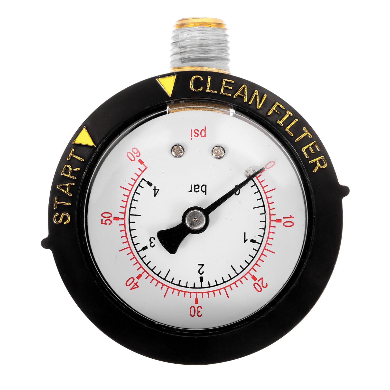 SUPVOX Swimming Pool Pressure Gauge Compact Npt Bottom Mount Lightweight Water Pressure Gauge for Pool Easy Performance for Spa and Aquarium Use