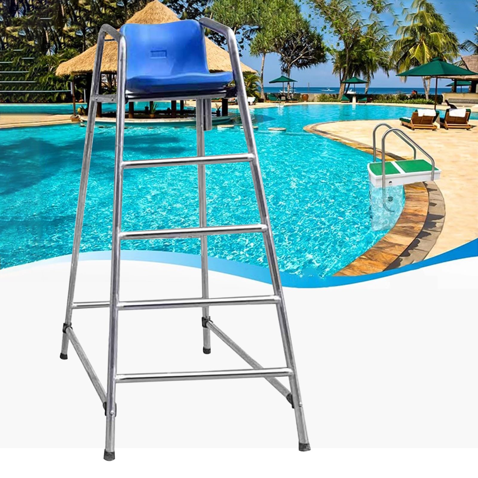 Chaise de sauveteur en acier inoxydable : siège d'observation étanche pour piscine