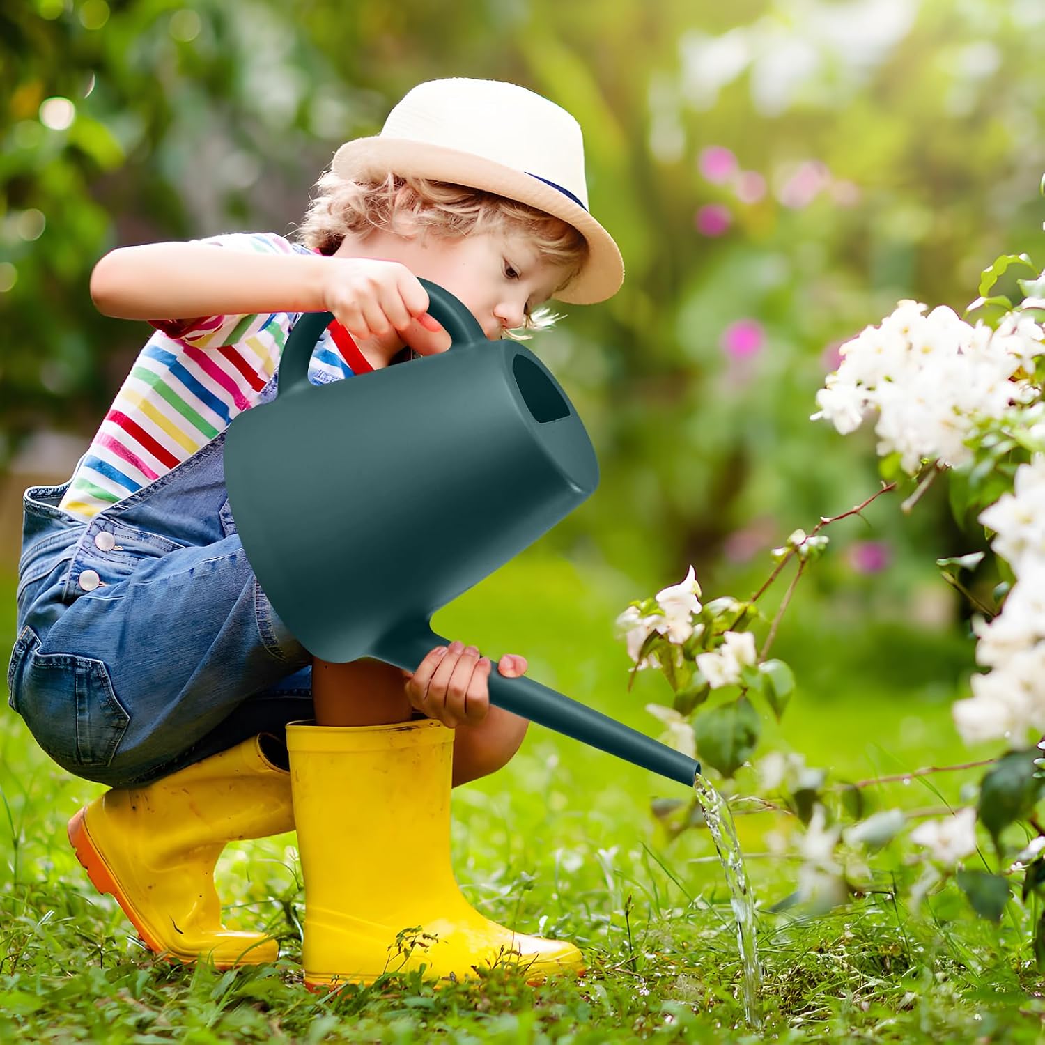 Plastic Watering Can -1/2 Gallon- Blackish Green image 4