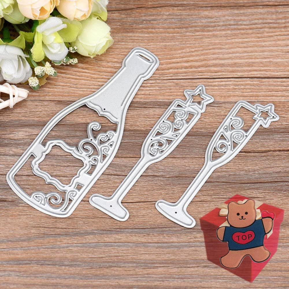 Cutting Dies for Card Making,Cutting Dies Cut Stencils for DIY Scrapbooking Photo Album Decorative Embossing Paper Dies for Card Making Templated+Cute Brooch Pin (Cup)