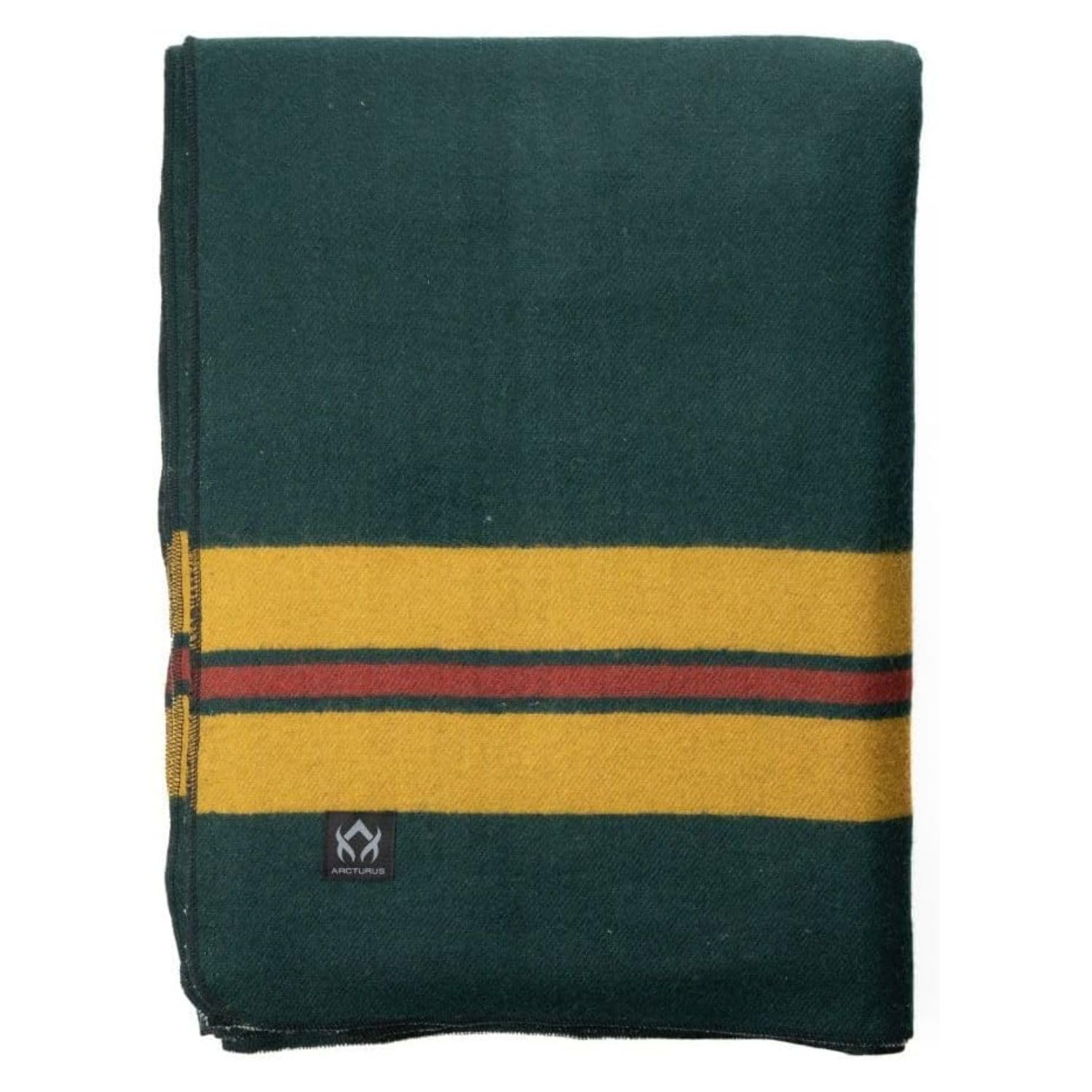 Arcturus Rainier Wool Blanket - Warm, Heavy, Washable, Bed Blanket | Great for Home &amp; Camping (Fort Vancouver, Queen)