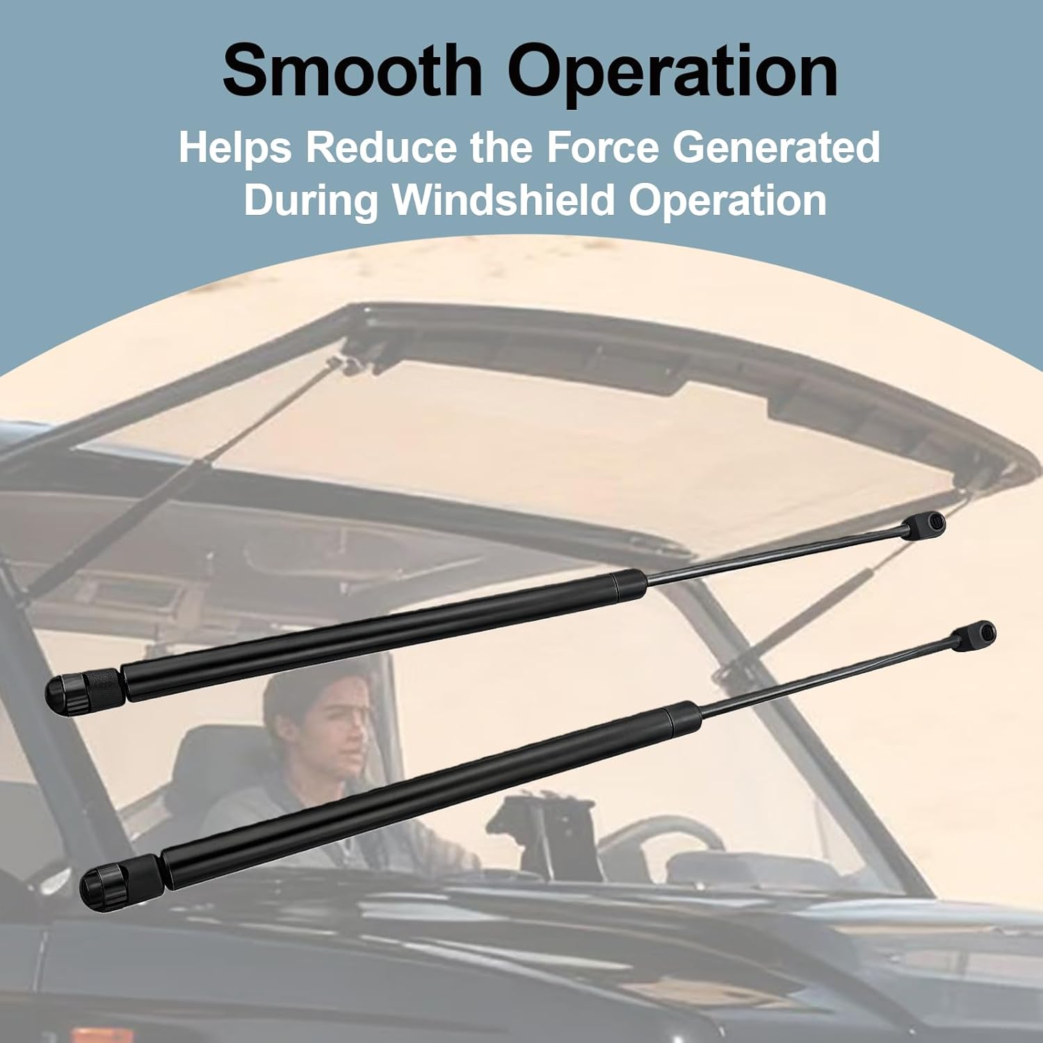 2Pcs 7043889 Front Window Lift Support Windshield Tipout Fit for Gas Shock Strut for Polaris Ranger 2013-2025, Replace 2207158 C16-32076