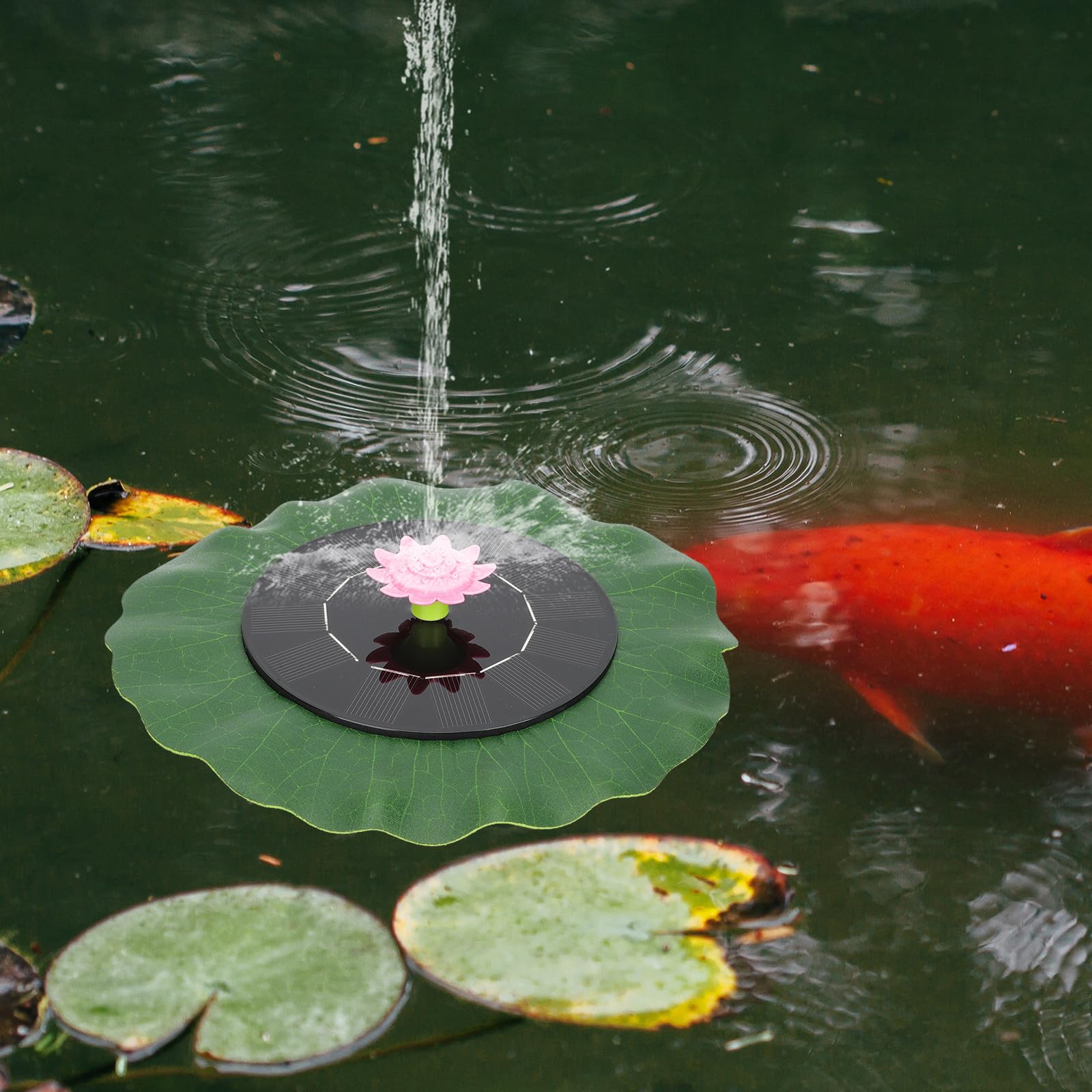 Solarbetriebener Lotusbrunnen für Garten, Sommerdeko 6vdc 1w