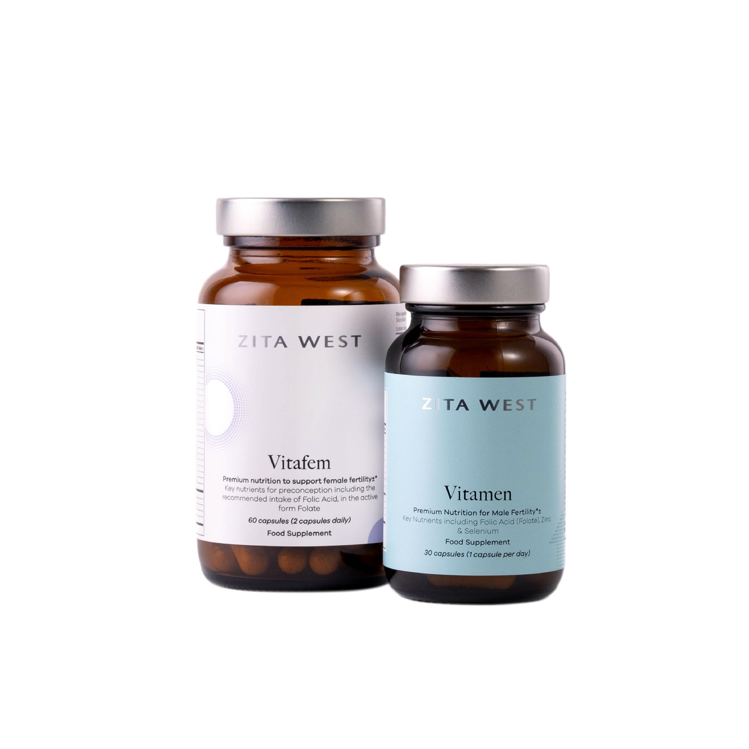 Couple Bundle - Vitafem & Vitamen Multivitamins - 60 Female Caps & 30 Male Caps (1 Month Supply)