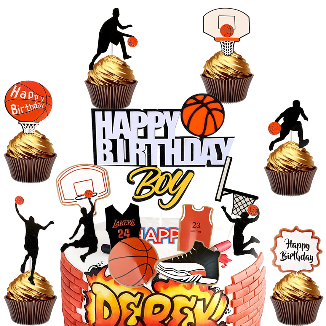 Decorazioni Torta Skateboard - 15 Pezzi, Topper Compleanno Con Tema Skate - Foto 7