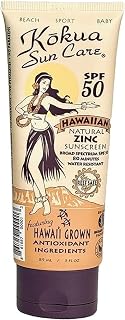 Kokua Sun Care Hawaiian Reef Safe Sunscreen SPF 50 | 3 oz | Zinc Oxide | Mineral Sunscreen | Face & Body | Moisturizing Sun Protection | Water Resistant | Chemical Free | Natural Ingredients