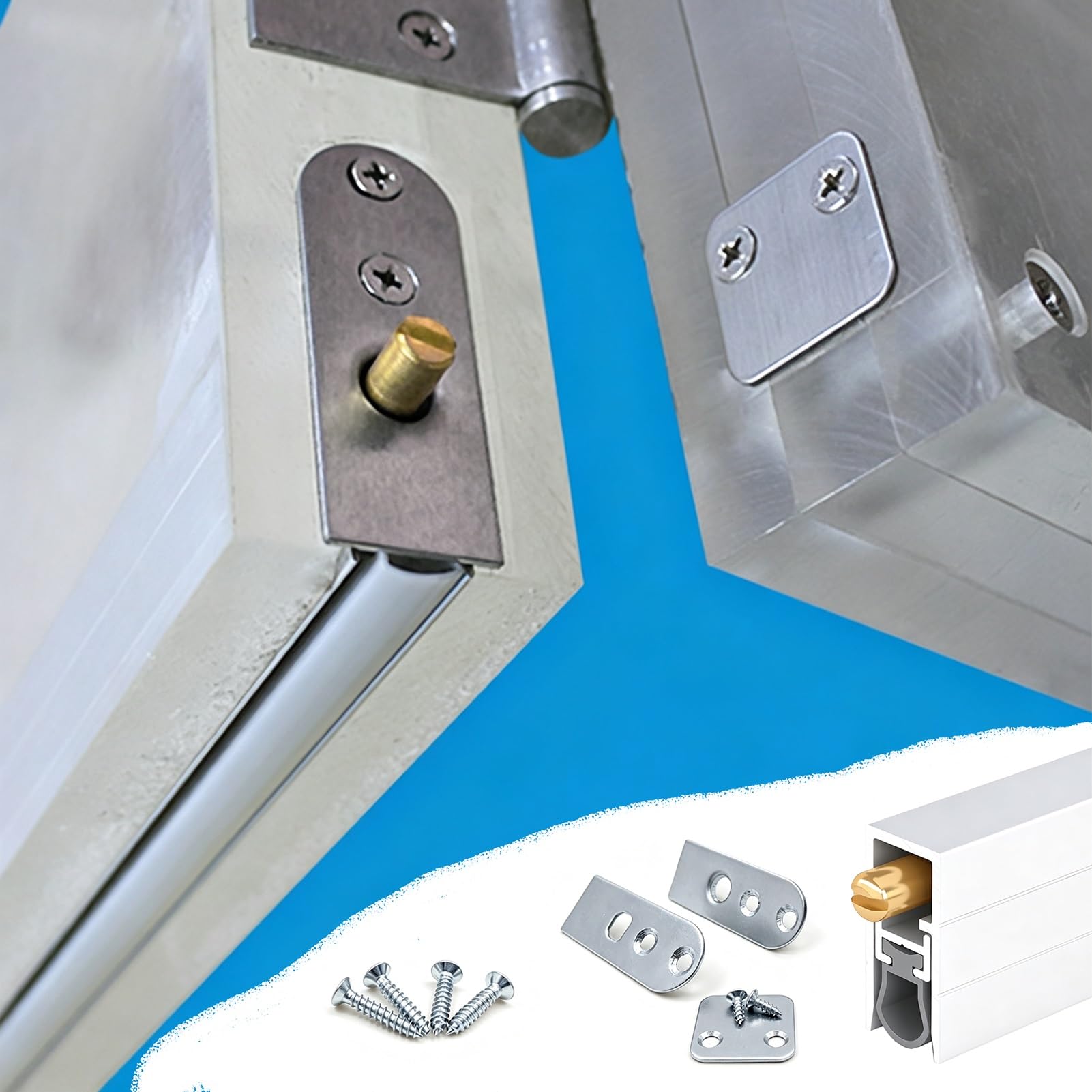 Burlete inferior de aluminio de 111cm que aísla de forma invisible tus puertas exteriores