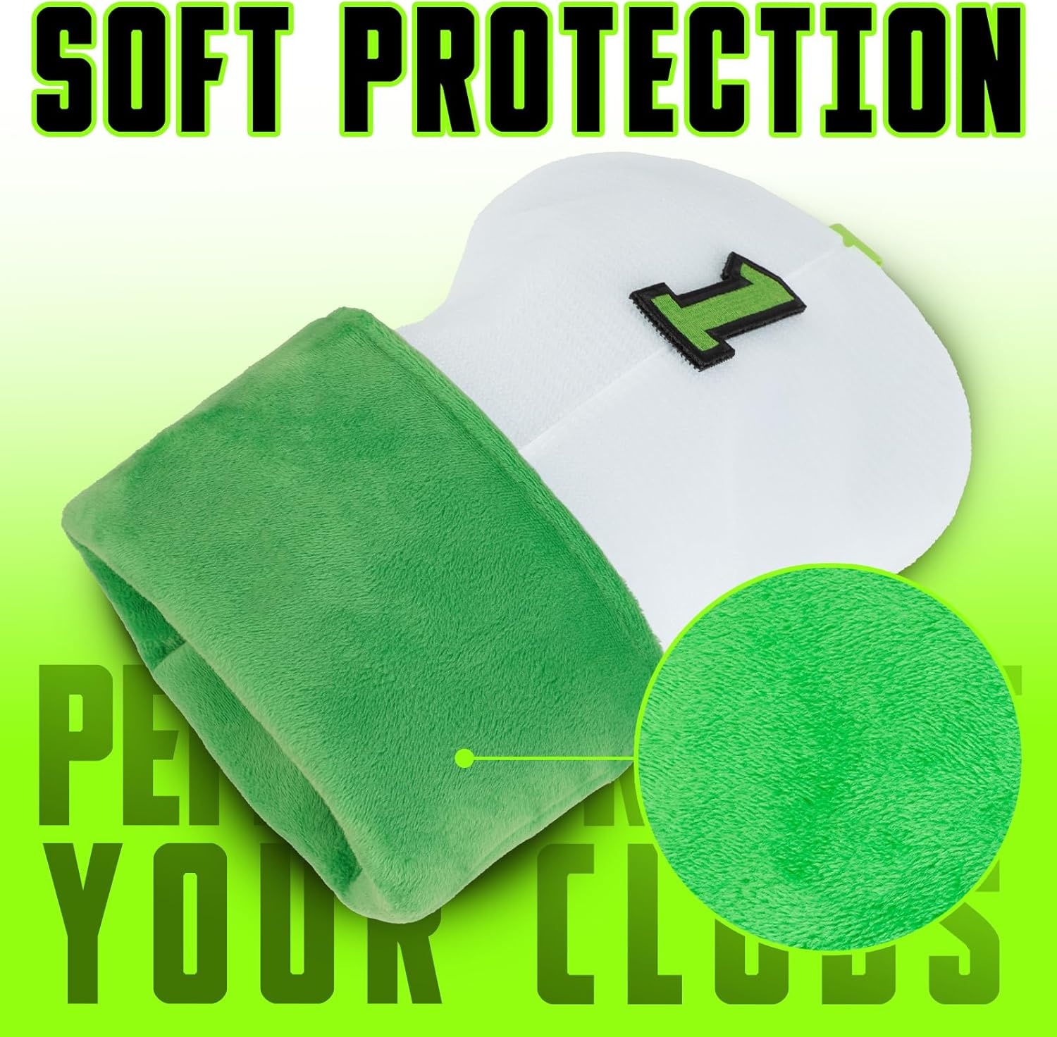 Craftsman Golf Custom Hook-and-Loop Golf Club Fairway Wood Hybrid Rescue Headcover Protector Easy to Attach Patch