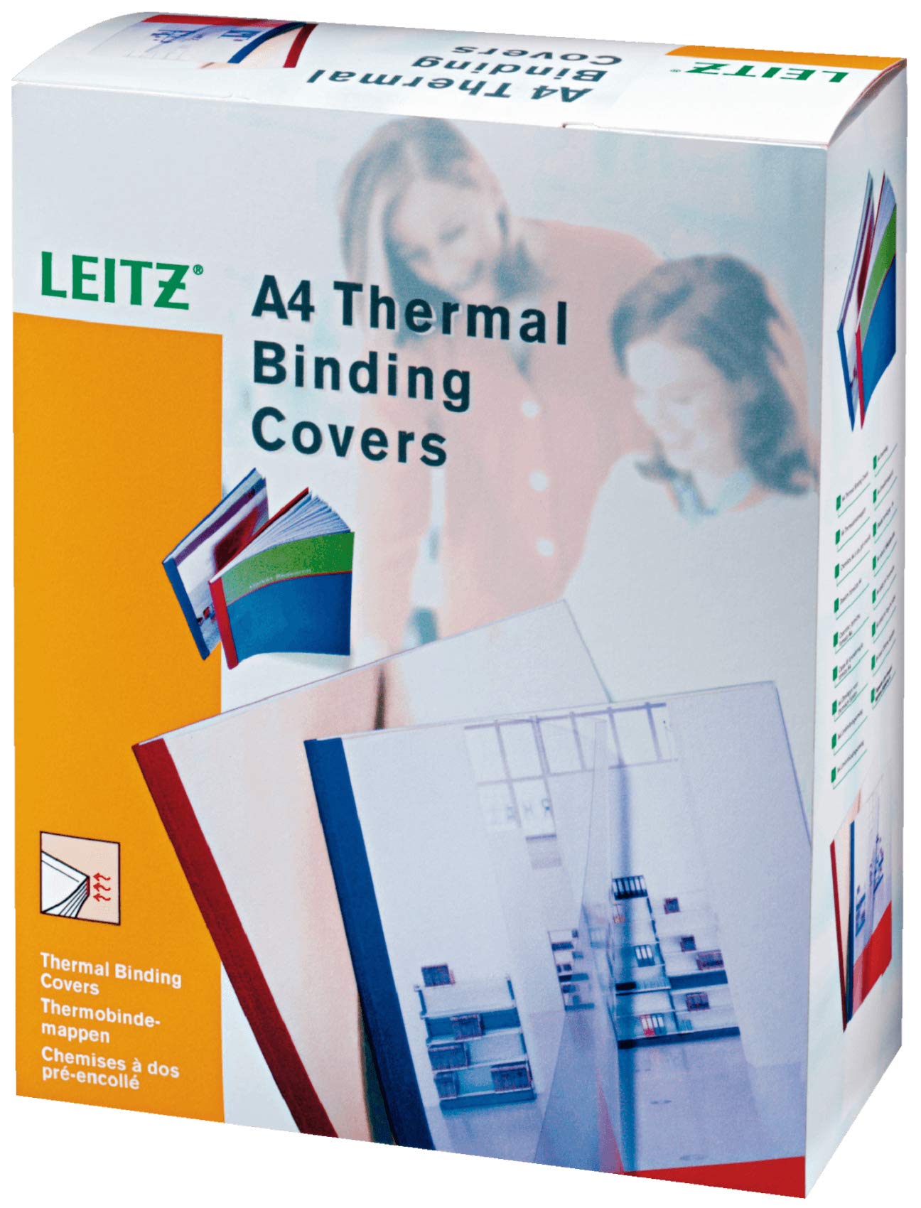 Leitz 177160 Thermobindemappe Standard, A4, Rückenbreite 4 mm, 100 Stück, weiß