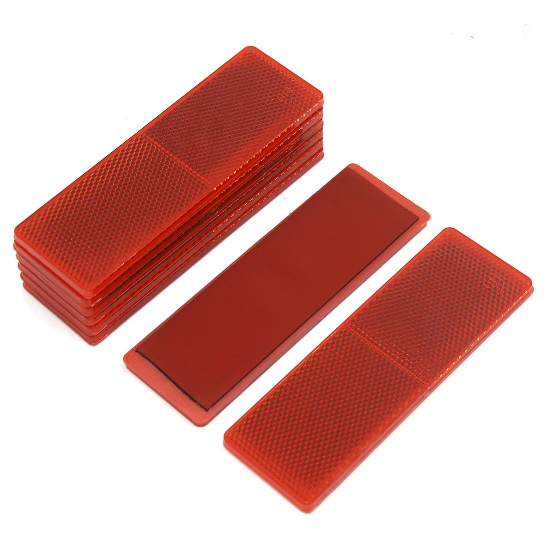 uxcell 8pcs Self-Adhesive Car Warning Reflective Safety Plate Tape Reflector Sticker 145 x 50 x 6mm