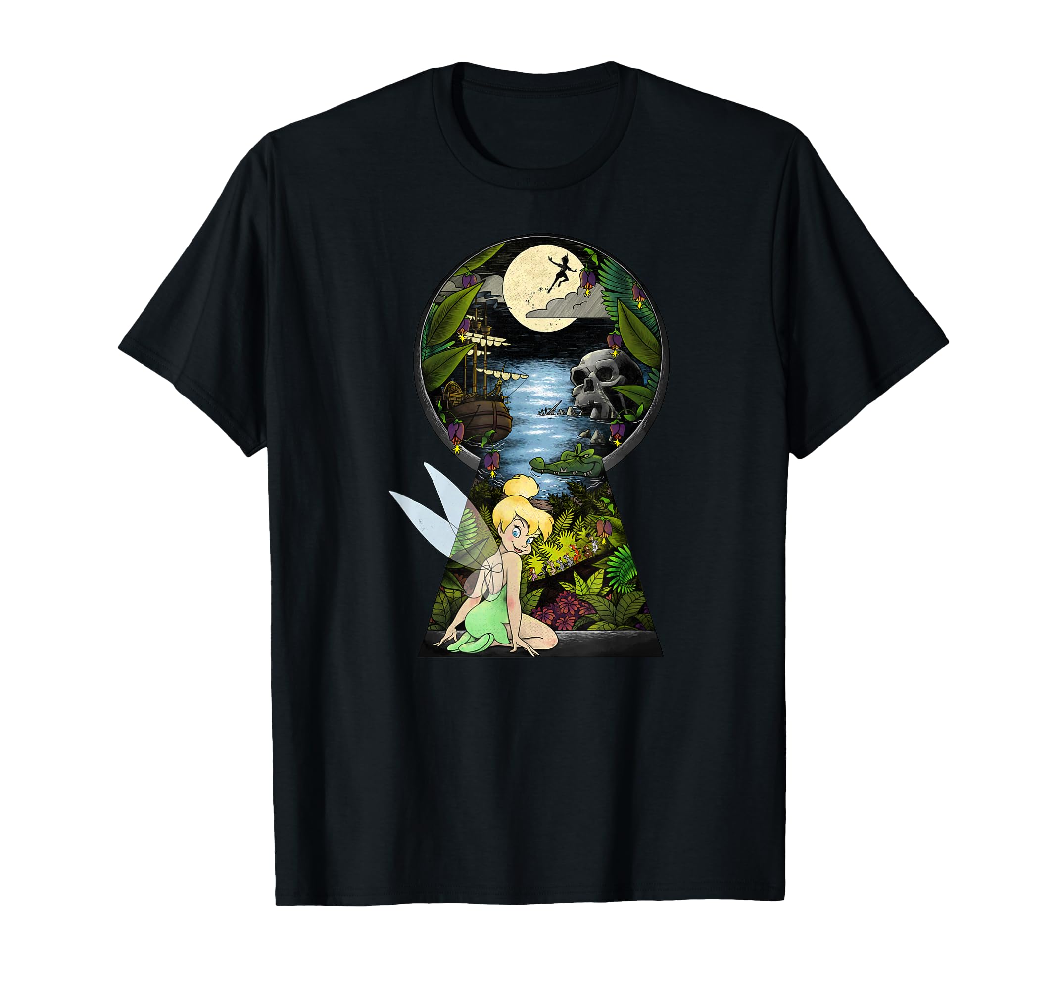Peter Pan Tinkerbell Keyhole Graphic T-Shirt T-Shirt