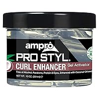 Vista 1 de AmPro Pro Styl Curl Enhancer - Activador de gel con aceite de coco para hidratar y definir bobinas y ondas, ayuda a proteger e hidratar el eje