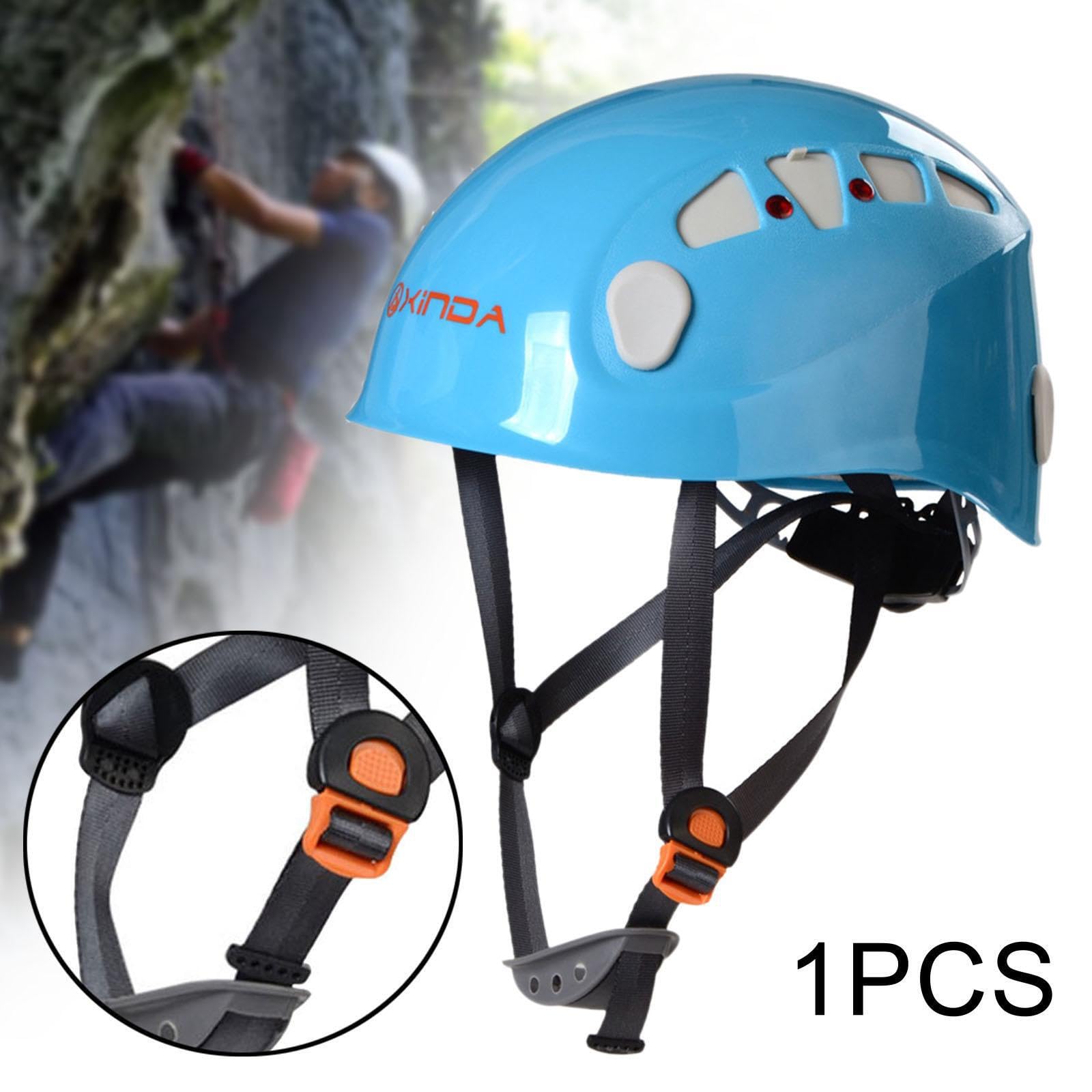 Casque d'escalade, Casque de Chantier pour Hommes, Femmes et Adultes, pour travaux arboricoles, Orange, Bleu, 26x20.5 cm