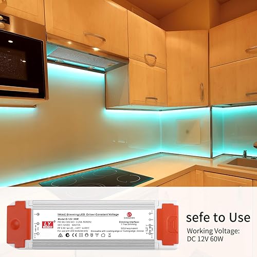 Miniatura 7 de Controlador LED regulable 12V 60W Universal Regulado DC 12V Interruptor Fuente de alimentación Regulable Transformador de bajo voltaje para tira LED