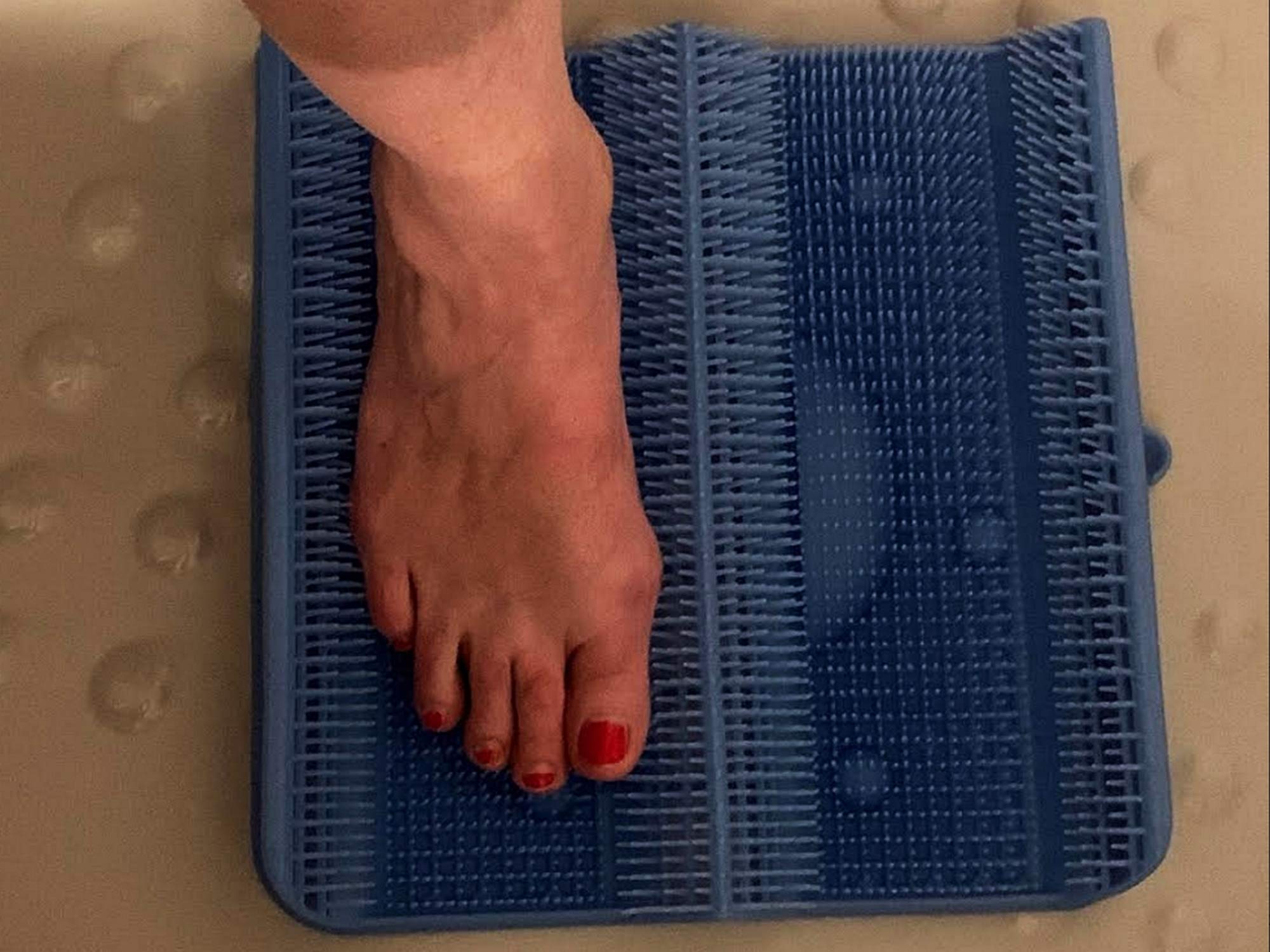 Kibros Lot 3 tapis massants pieds ergonomiques brosse acupression | Ergonomique, brosse d'acupression, soulage tensions pieds, lavage nettoyage pieds salle de bain douche.