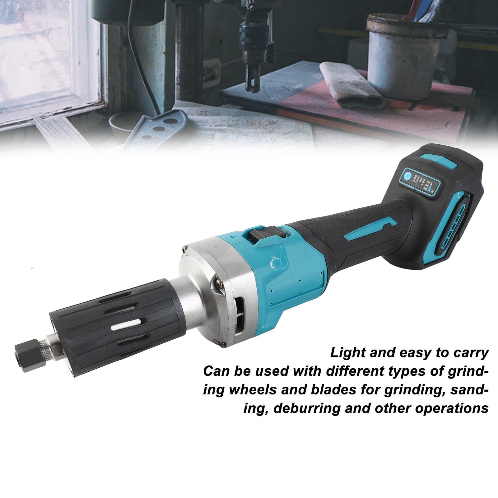 Lijadora amoladora eléctrica con batería de litio de 18 V, pulidora sin escobillas de 12000 RPM para BL1830B BL1840B BL1850B BL1860B Ligera, eficiente, multifuncional, de bajo