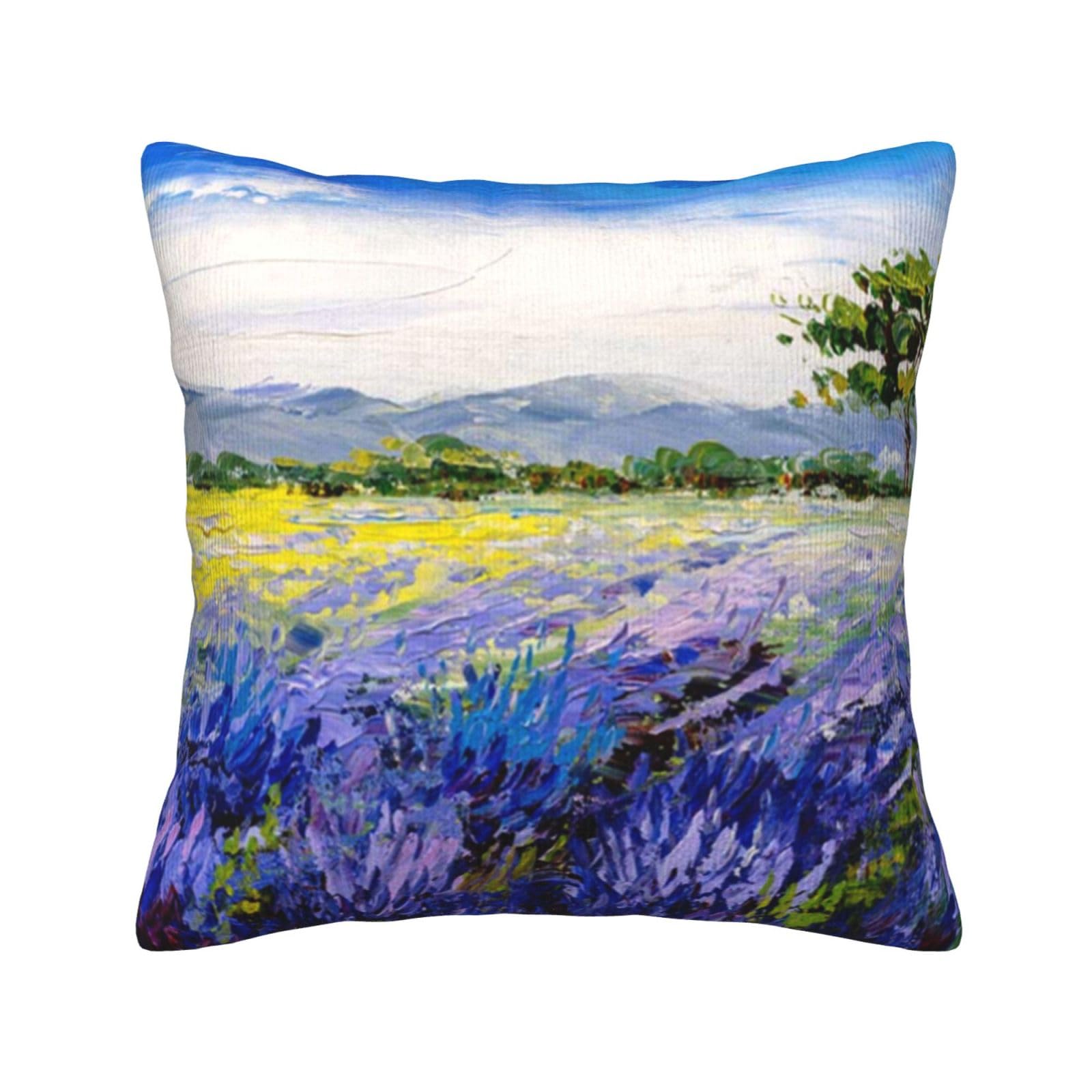 Housses de coussin lavande TOMPPY 40x40 cm pour salon et lit