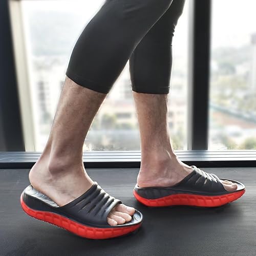Miniatura 2 de KuaiLu Sandalias ortopédicas para hombre con cojín grueso, sandalias deportivas con punta abierta y soporte de arco para fascitis plantar, reduce