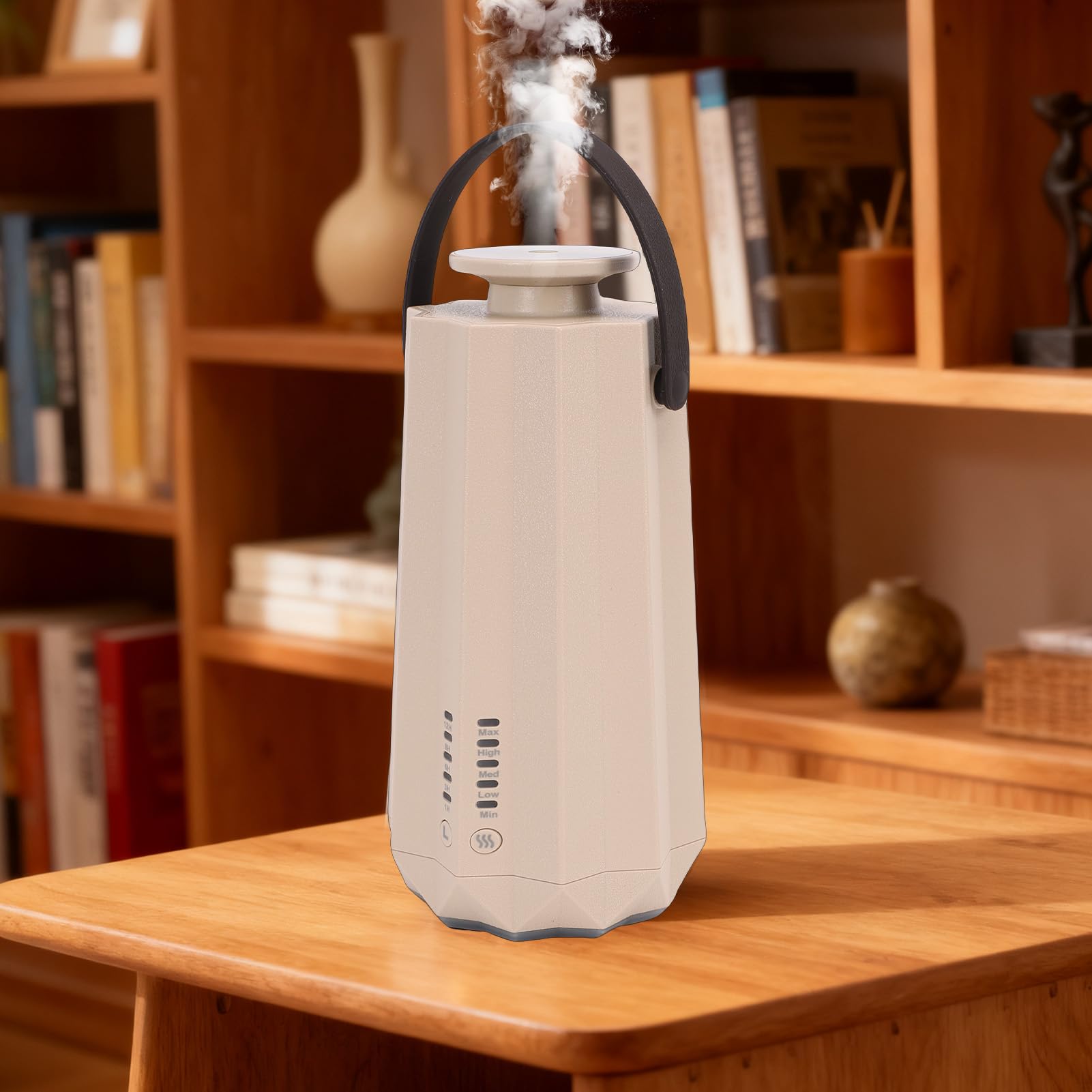 Diffusore di oli essenziali intelligente 50 ml Controllo app Diffusore di fragranza automatico per aromaterapia per casa Soggiorno Ufficio Camera da letto Risparmio energetico (Beige)