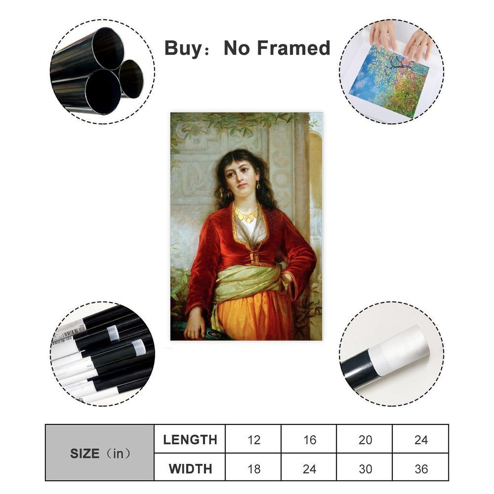 PIANK The Unwelcome Companion (A Street Scene in Cairo) di John William Waterhouse, poster da parete per camera da letto, ufficio, stanza, regalo, senza cornice, 61 x 91,4 cm