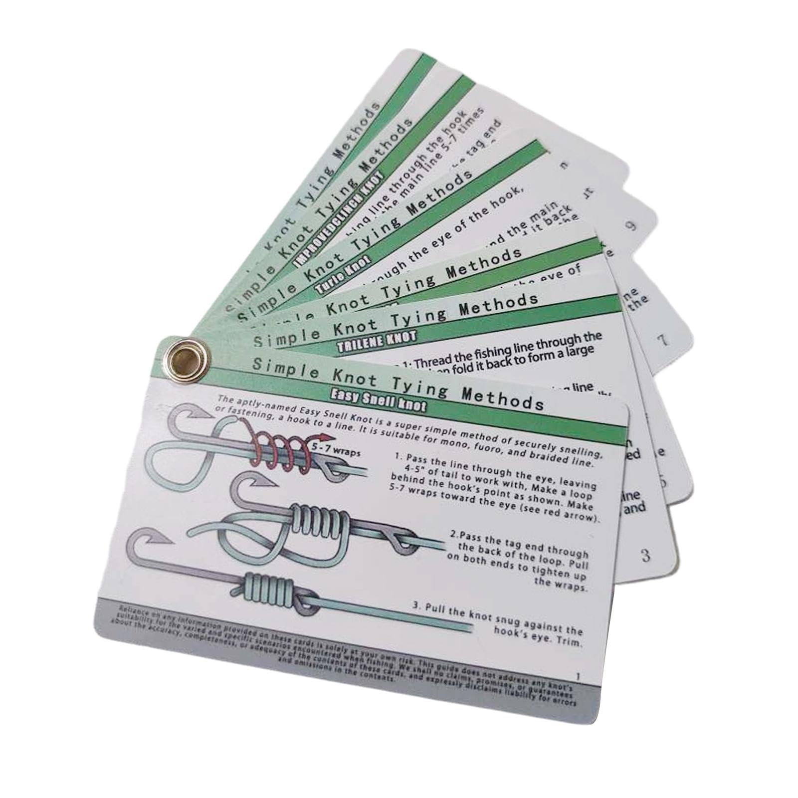 CALANDIS 6 Pieces Fishing Knot Guide Cards Knot Cards for Anglers Beginners Fisherman-picture-50