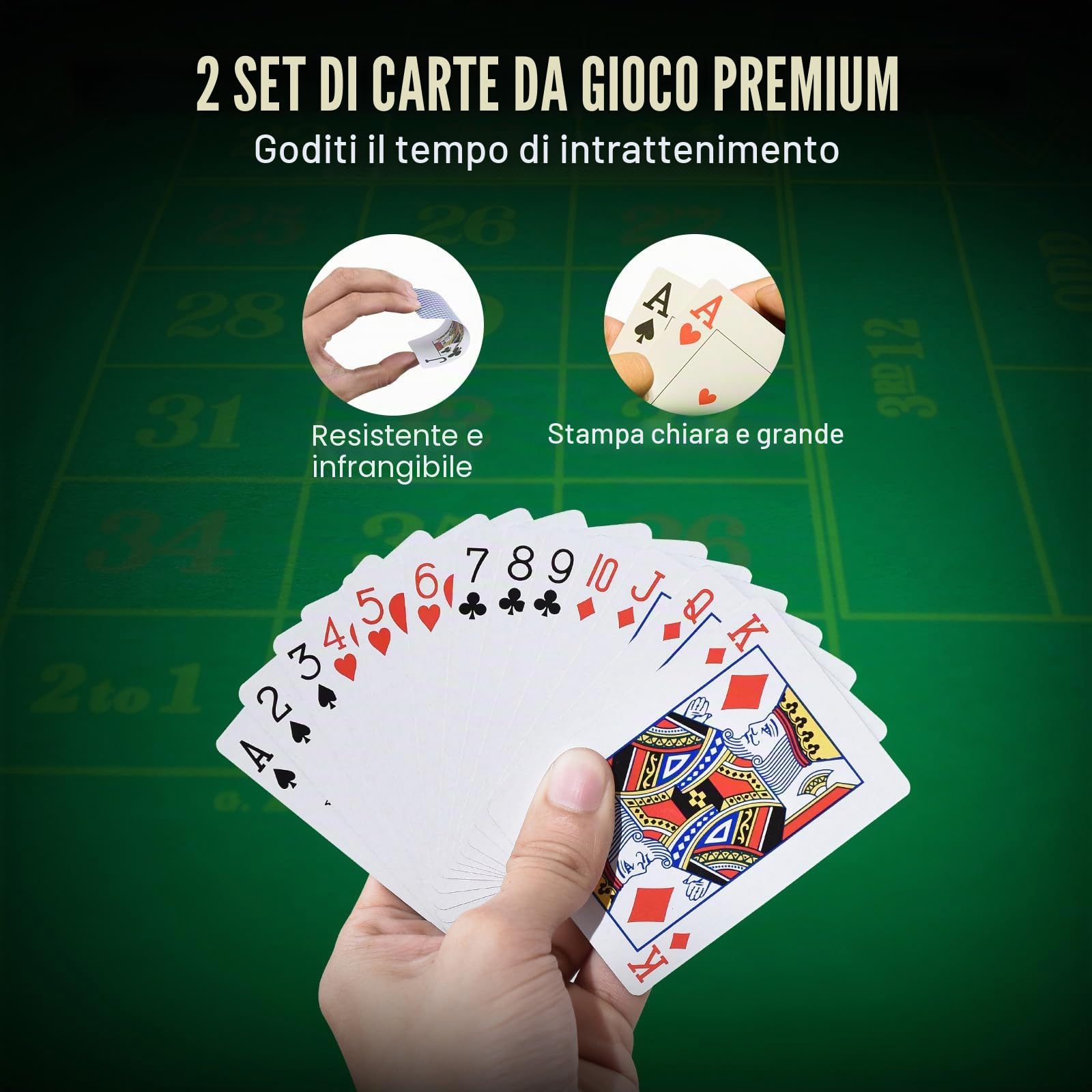 VEVOR Set Poker 500 Pezzi Valigetta Alluminio Fiches Carte Bottoni Dadi Texas Hold'em Blackjack