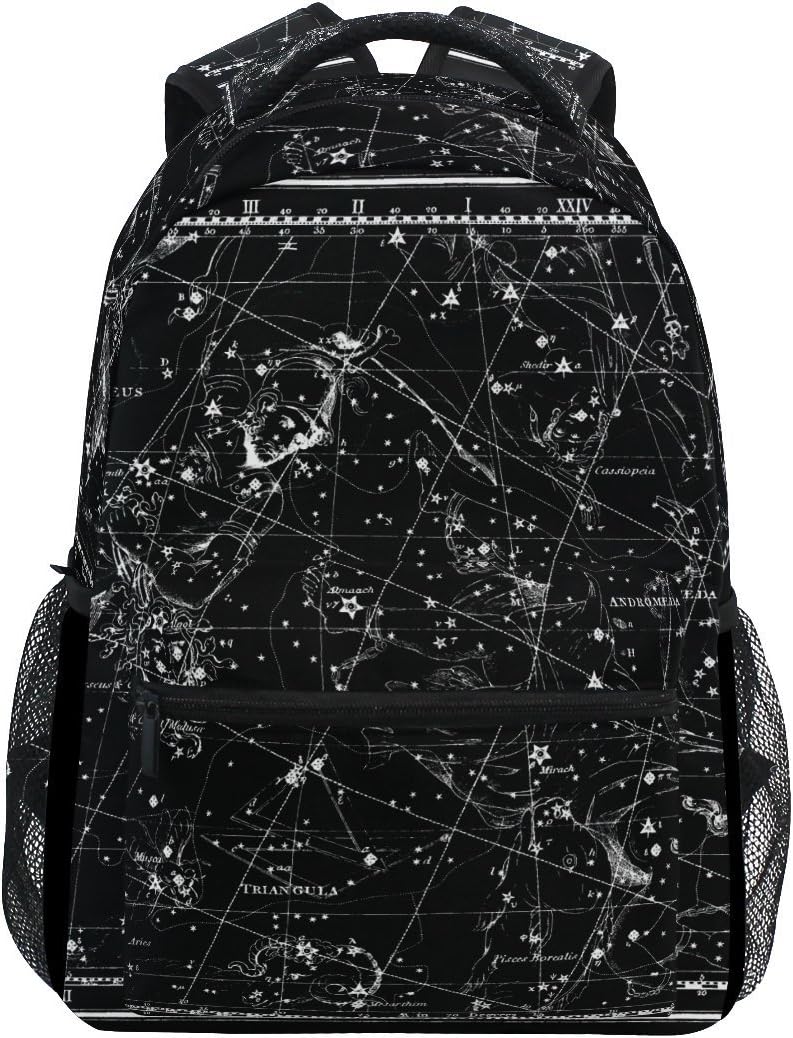 AHOMY School Backpack World Map Constellation College Book Bag Travel Rucksack