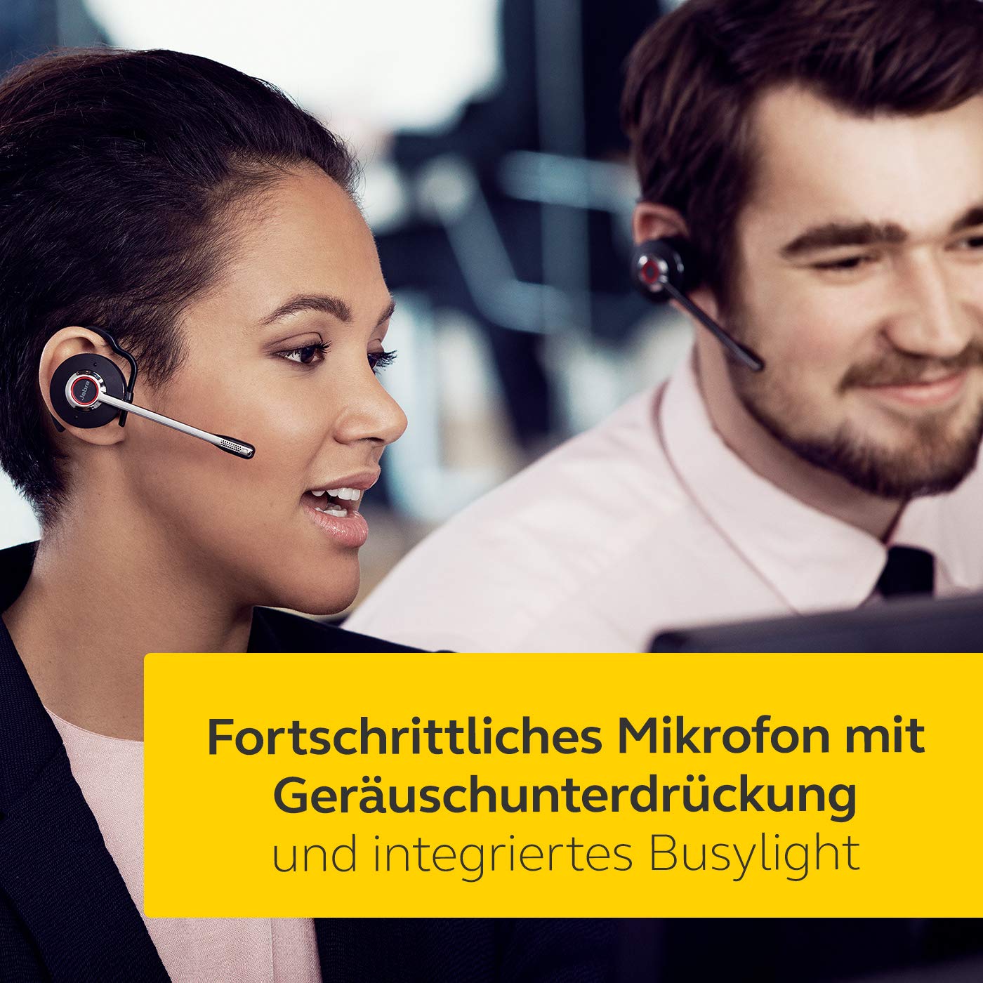 Jabra Engage 75 On-Ear Dect Convertible Headset - Skype for Business zertifizierter drahtloser Kopfhörer mit Noise-Cancelling für Tischtelefone und Softphones - schwarz