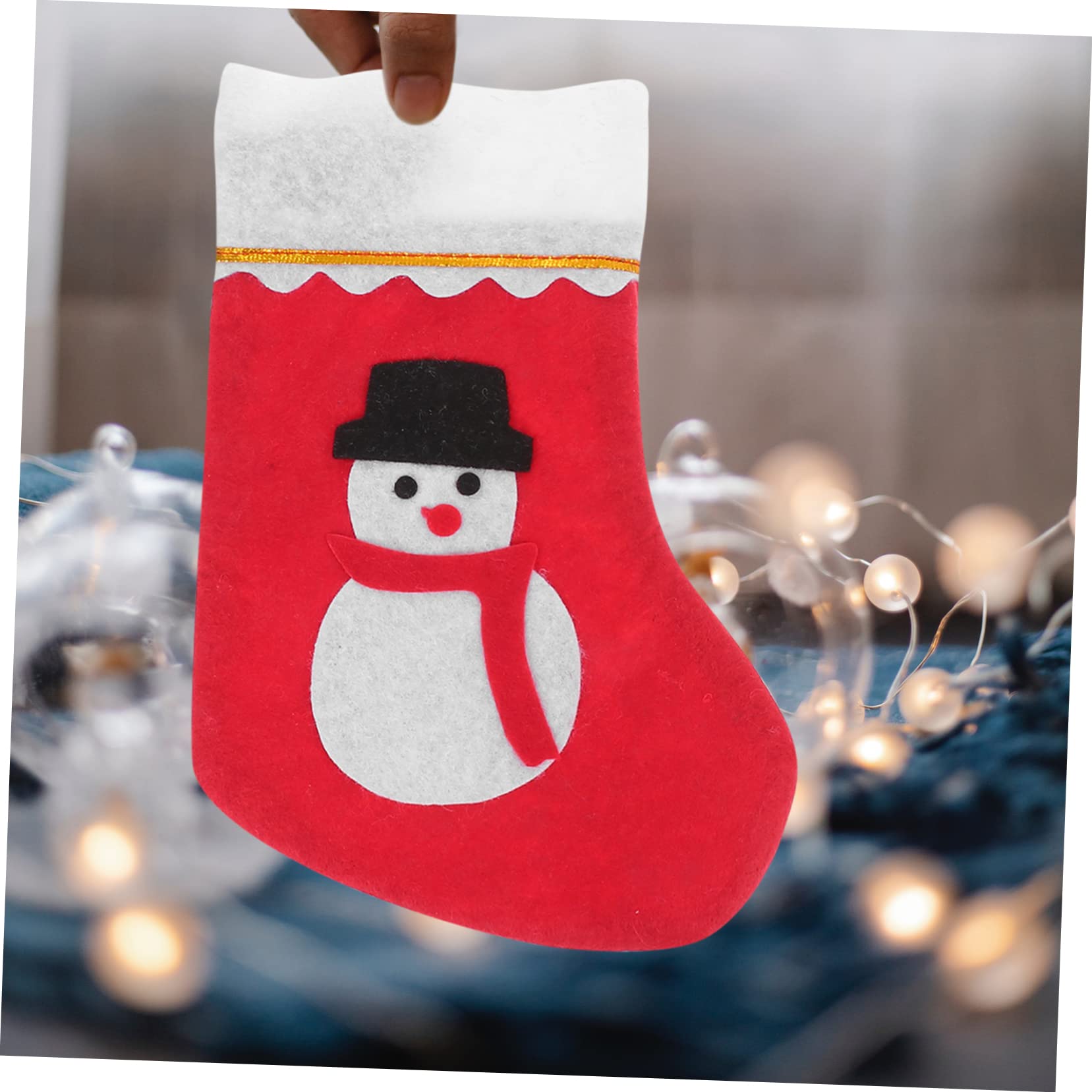 TOPBATHY 3 Sätze Weihnachtsstrumpf Goodie Bag Weihnachtsbaumdekoration Große Weihnachtsstrümpfe Neon Weihnachtsstrümpfe Aus Filz Familienweihnachtsstrümpfe Dekorationen Stoff Stück * 3
