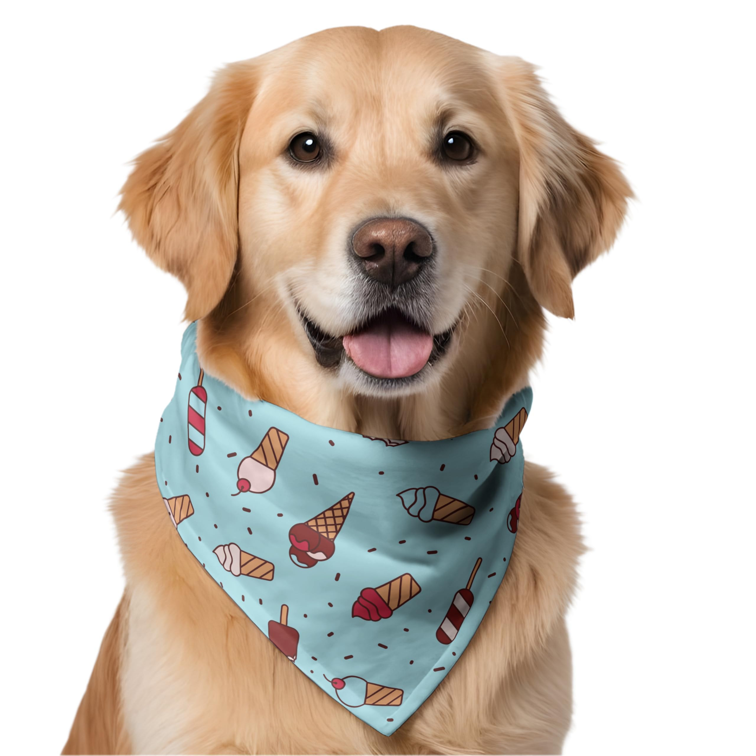 W Brings Popsicle Dog Bandana/Dog Scarf | This Beautiful Gorgeous Design Dog Bandana Scarf is Perfect Styling Accessory for Dogs Large, Medium & Small. One Size Fits All. (B09V822S33) Amazon Price History, Amazon Price Tracker