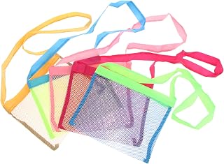 Kichvoe 5pcs Beach Bag for Kids Toy Storage Bag Beach Mesh Bag Mesh Shell Collecting Bags Shoulder Strap Bags Beach Sand Toys Bags Tool Storage Travel Bag Child Mesh Bags for Toys