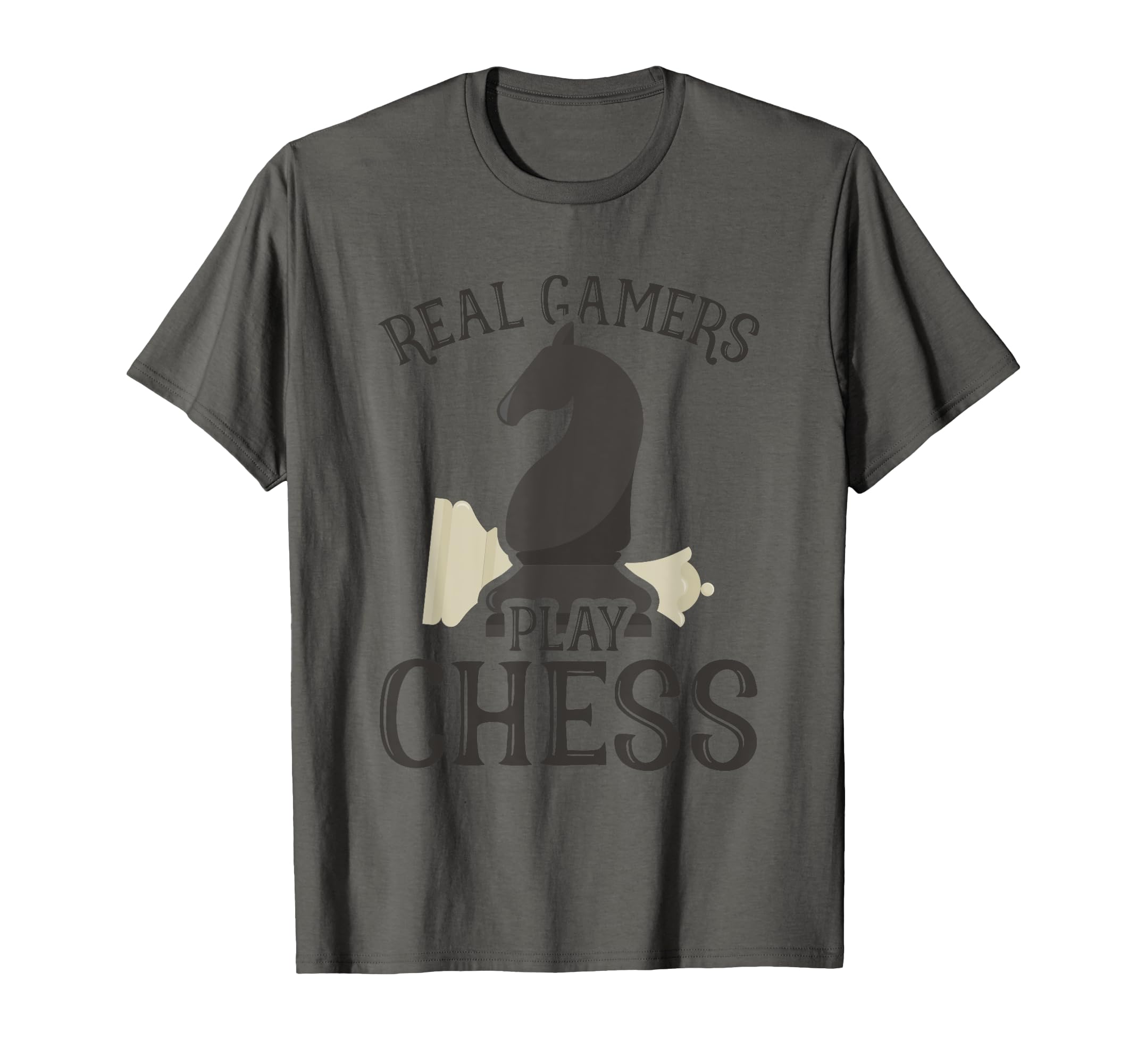 Real Gamers Play Chess Player White Chess Knight Club Lover T-Shirt