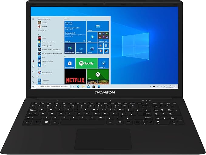 THOMSON Ordinateur PC Portable 15,6 Pouces,