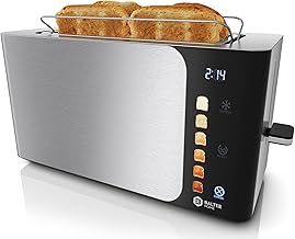 Balter TS-44 Toaster 4 Slices, Touch Control, Long Slot, Stainless Steel, Bread Attachment, LCD Display, Long Slot Toaster, Defrost Function, Bread Centring