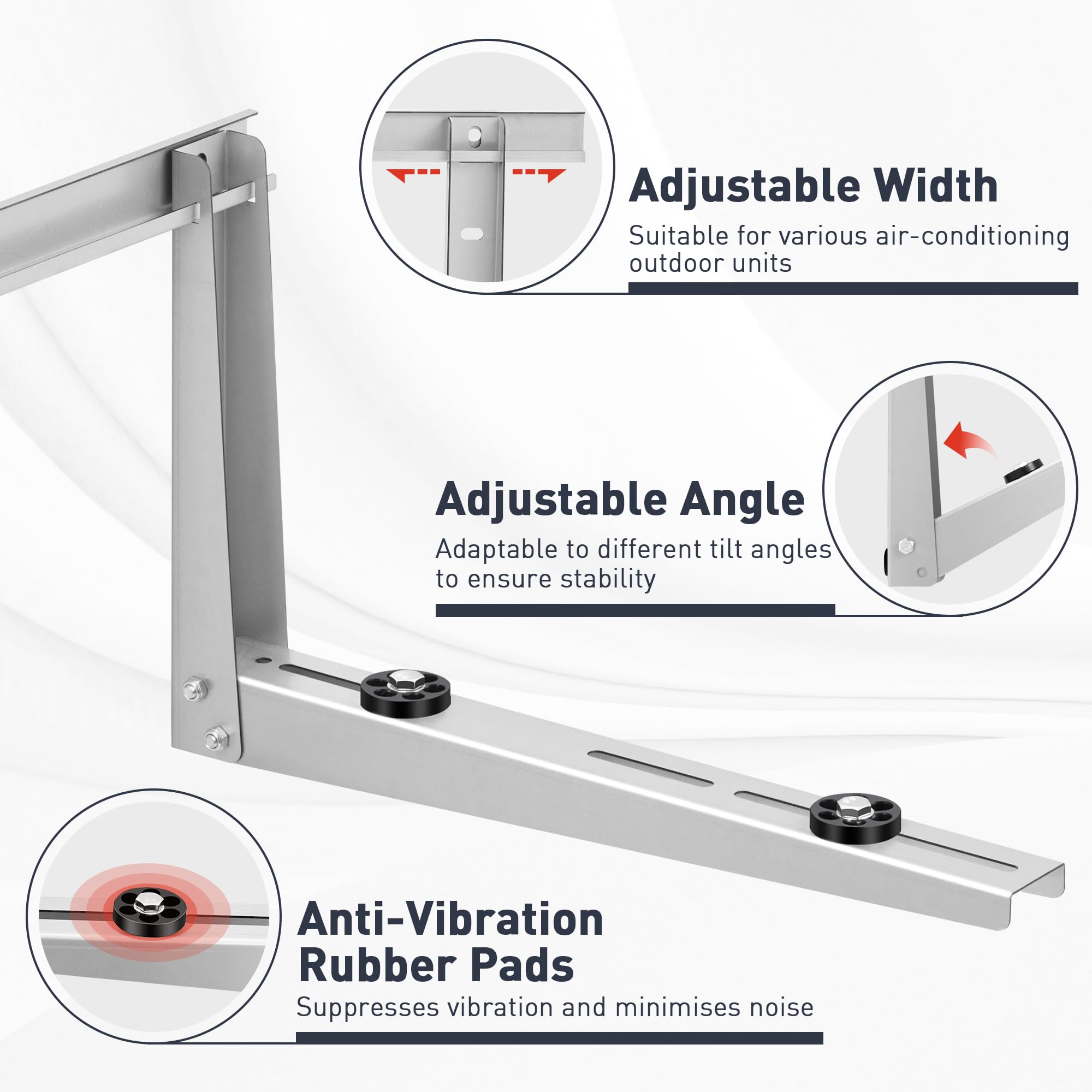 Snapklik.com : Mini Split Wall Mounting Bracket For 12000-24000 Btu ...