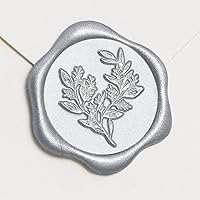 Vista 13 de UNIQOOO Calcomanías de sello de cera, calcomanías de sello de invitación de boda de rama de olivo, 100 calcomanías autoadhesivas Prosecco Metallic