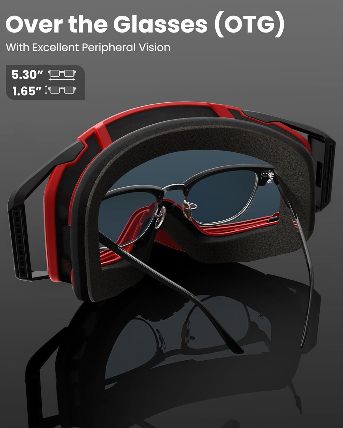 OutdoorMaster Mustang Dirt Bike Goggles, OTG Motorcycle Goggles, Motocross Goggles ATV Goggles for Men Women Adult Youth - Image 6