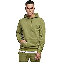 Urban Classics Organic Basic Hoody, Felpa con Cappuccio, Uomo, Verde (New Olive), L
