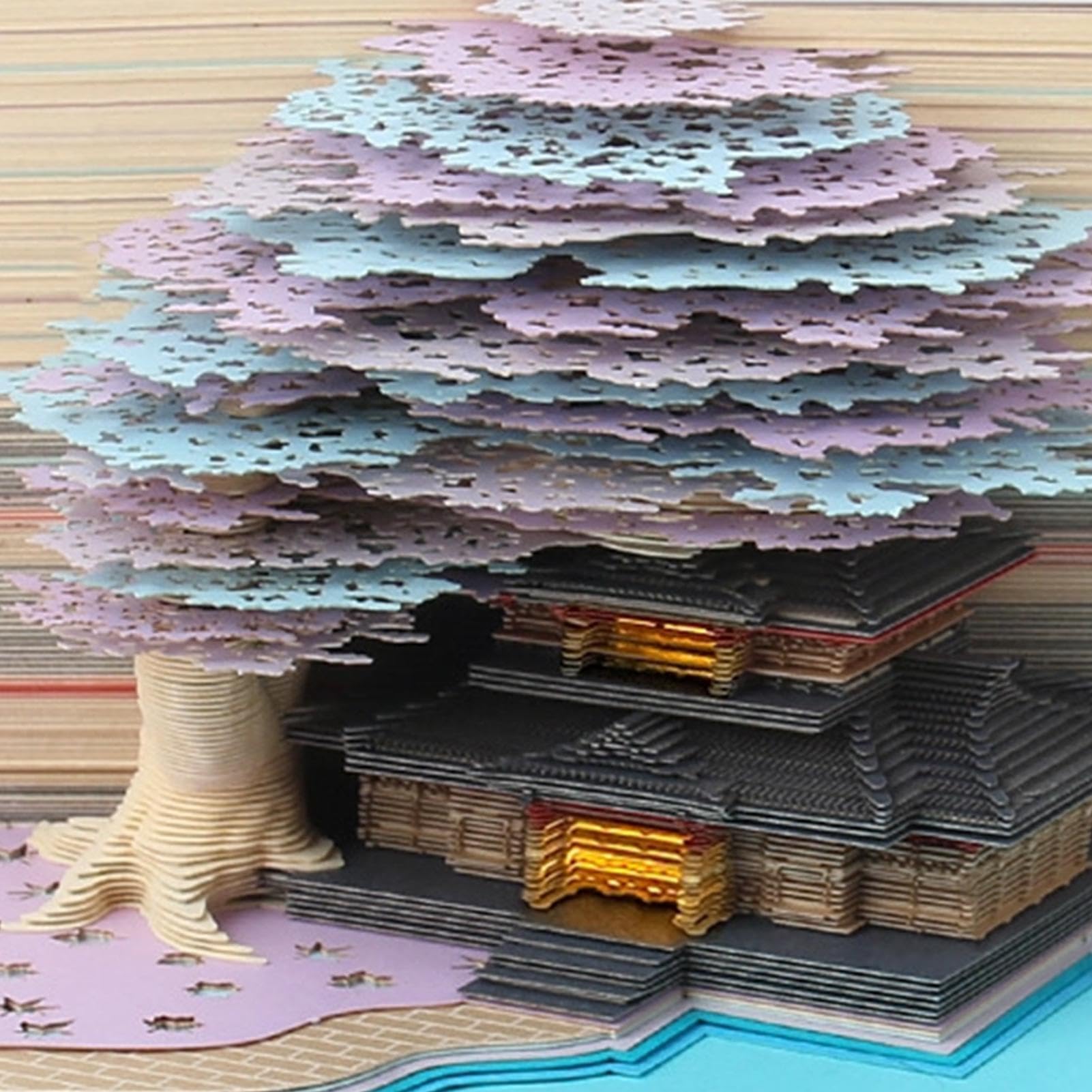 3D-Notizblock Desktop 3D-Schnitzerei LED-Zeitmesser Memoblock 2027 | Büro Schreibtisch Papier Kalender Für Büro, Schule, Zuhause, Wohnheim, Wohnung, Schlafzimmer, Wohnzimmer und Bücherregal
