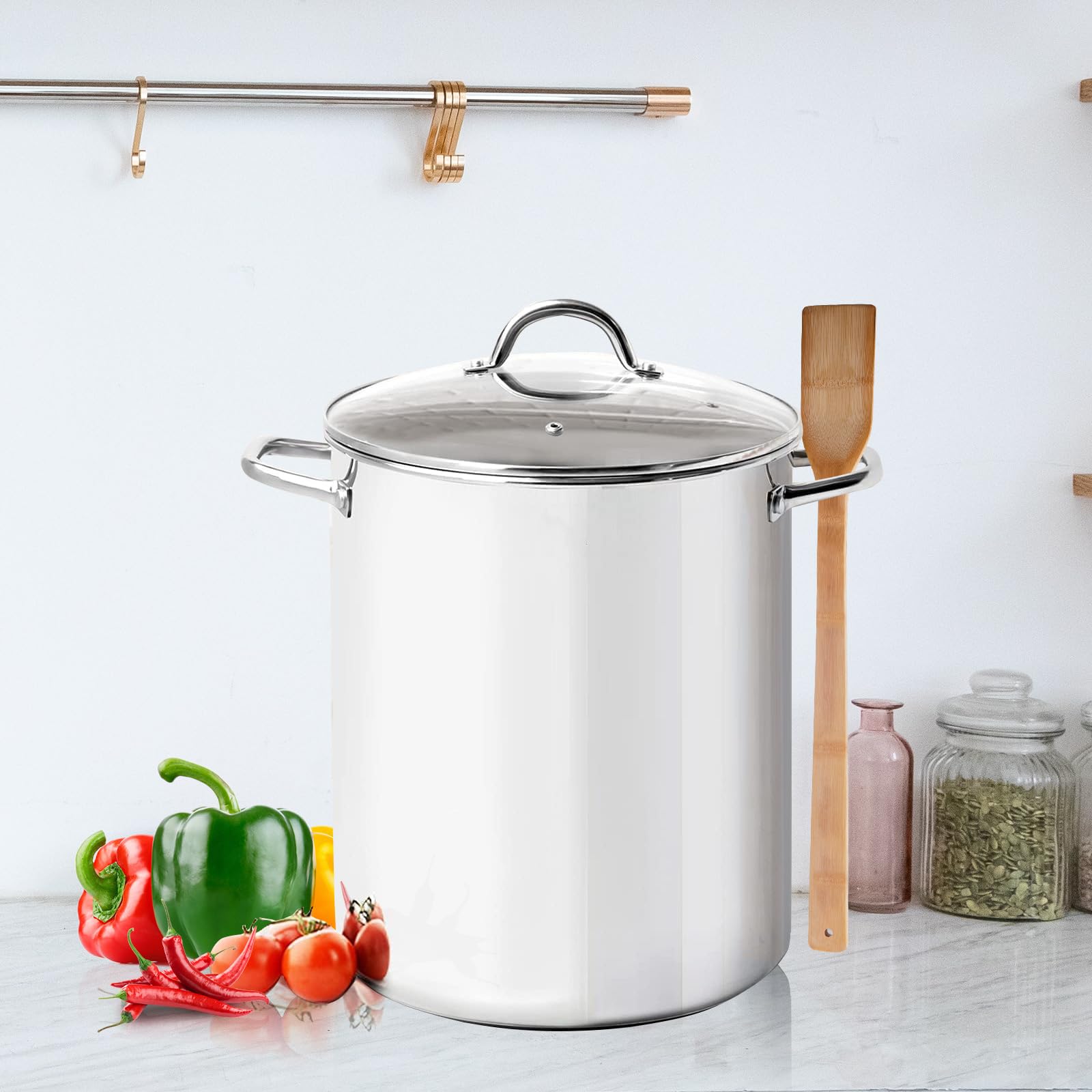 Amazon.com: 32 Inch Stirring Long Handle Bamboo Spoons Wooden Stir