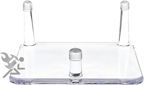 Miniatura 2 de OnFireGuy Soporte de exhibición de tres clavijas de 4.25 pulgadas con protectores antiarañazos para fósiles, minerales, rocas y geodas, paquete de 3