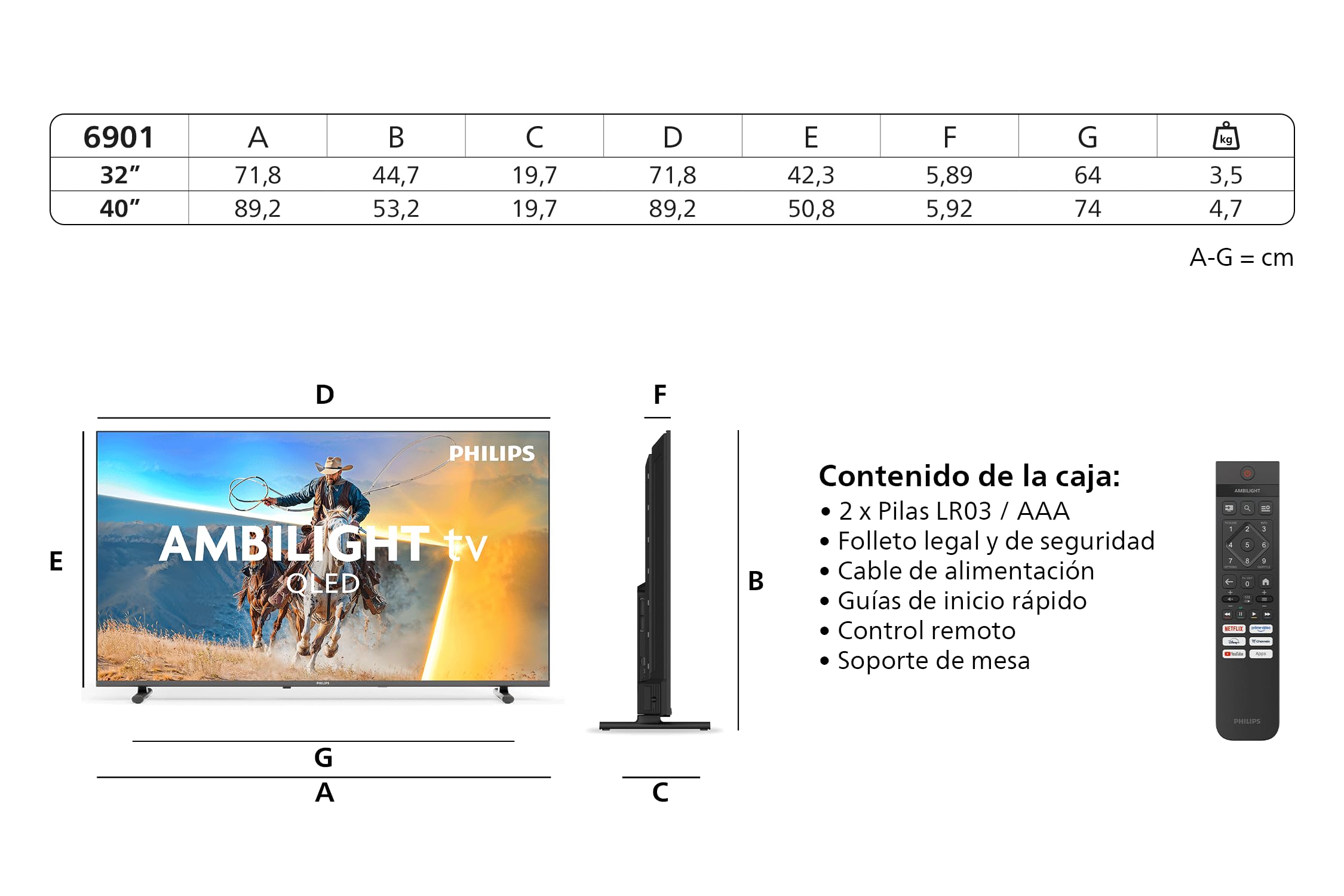 PHILIPS Ambilight TV 32PQS6901/12 32 Inch FHD QLED Smart TV | Pixel Precise Ultra HD, Titan OS, Dolby Audio