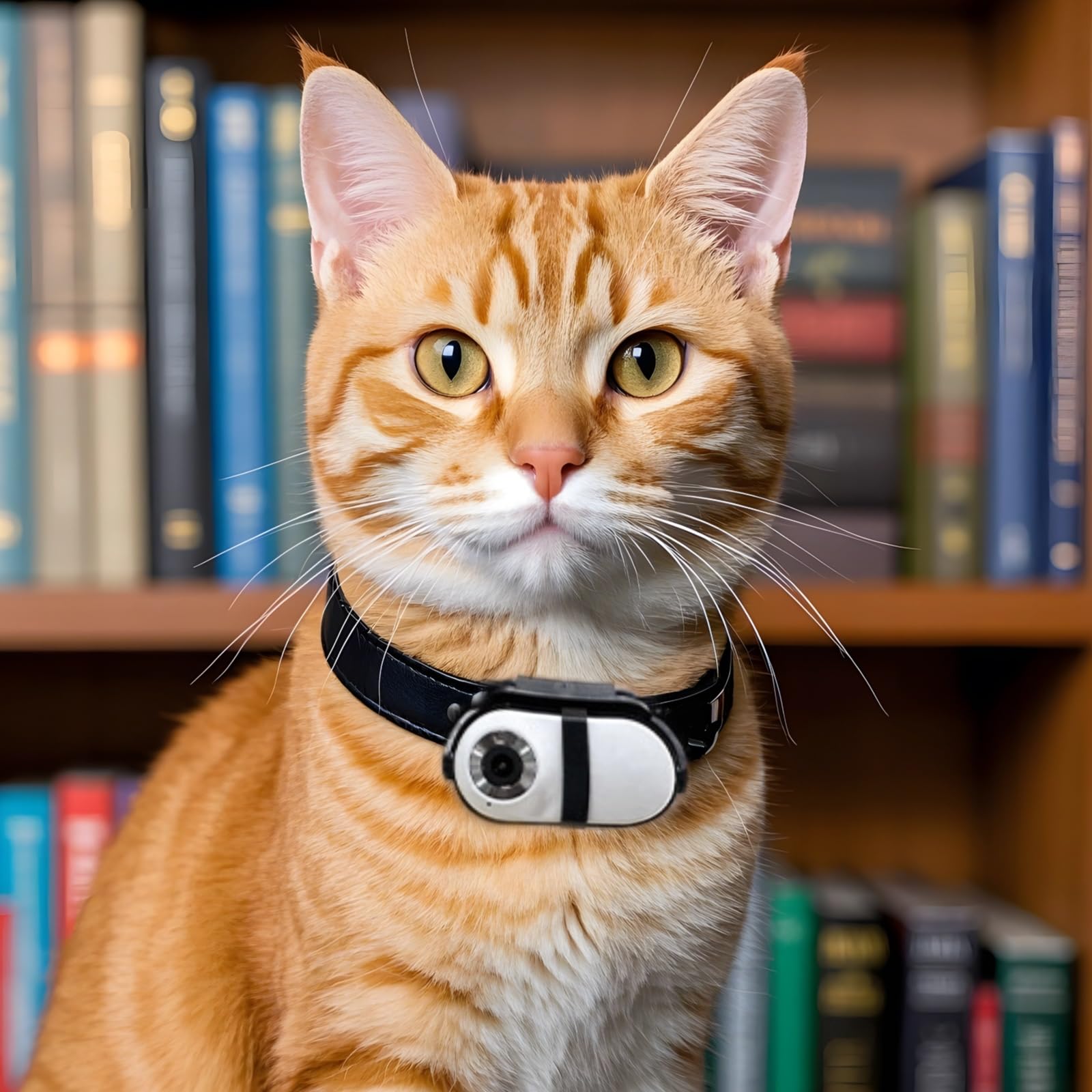 Cámara de collar para perros y gatos con montaje de 360°, collar ajustable, adaptador OTG y cable USB, mini cámara de acción para mascotas, cámara corporal HD para gatos y perros, grabación en