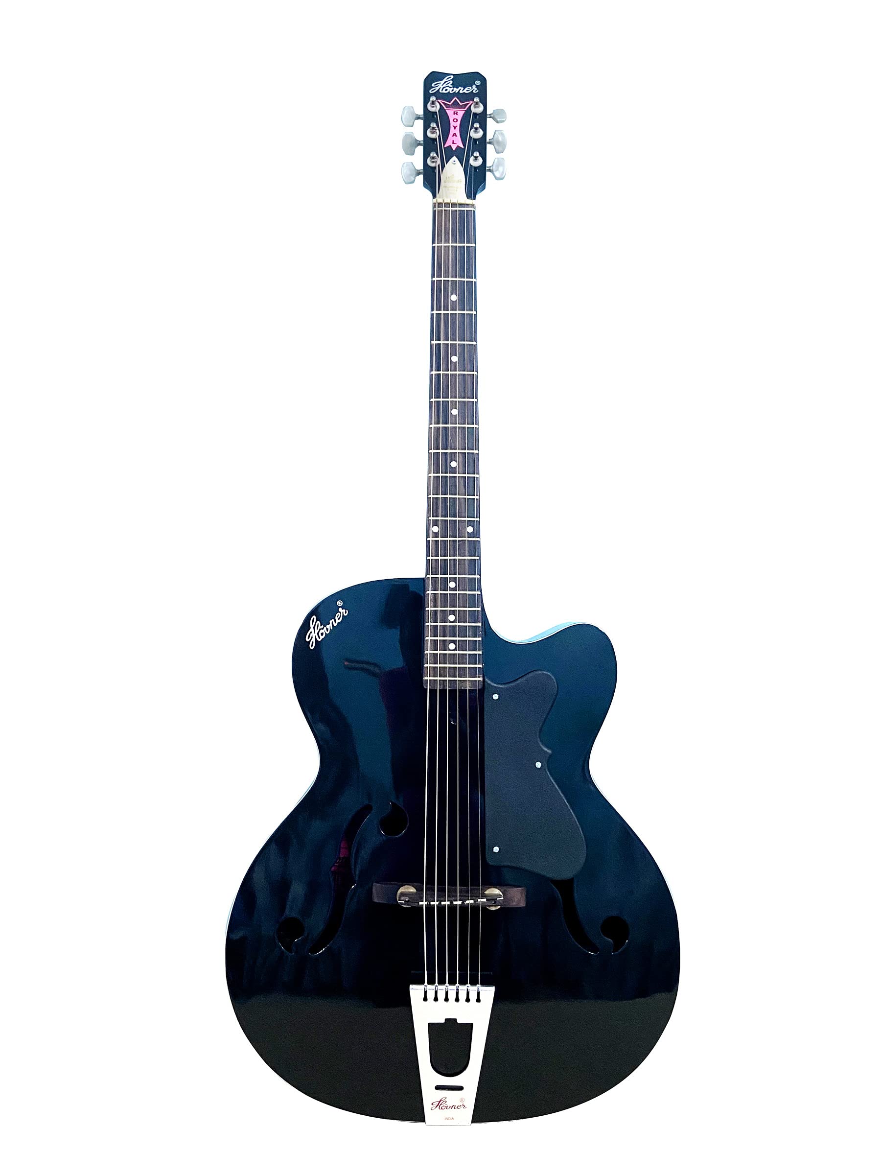 Hovner 215 Royal Metallic Black F-Cut Rosewood Fretboard Acoustic
