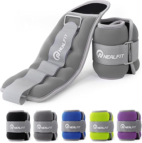 Vista 10 de Pesas de tobillo para hombres, mujeres y niños, pesas para piernas, brazos y muñecas con correa ajustable para correr, gimnasia, aeróbica, gimnasio
